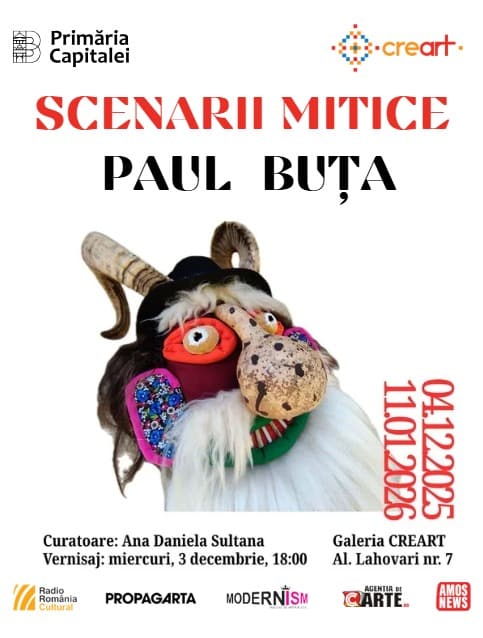 „Scenarii mitice” – solo show Paul Buța, la Galeria CREART